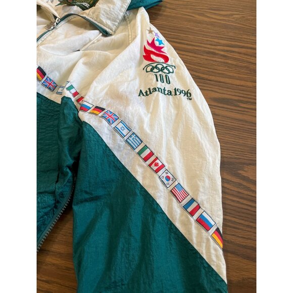 Olympic Games Collection by Starter Atlanta 1996 hooded half zip jacket size L - Picture 5 of 11
